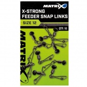 Усиленные вертлюги с застежкой Matrix X-Strong Feeder Bead Snap Links