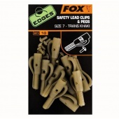 Безопасная клипса с фиксаторами Fox EDGES Safety Lead Clips & Pegs Size 7 Trans Khaki