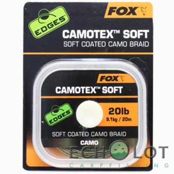 Мягкий поводковый материал в оплётке Fox Edges Camotex Soft 20m