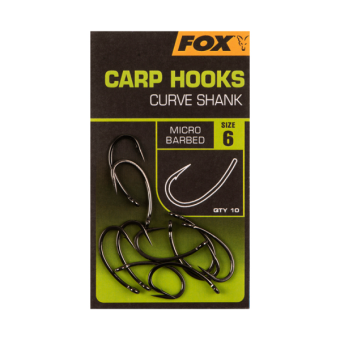 Карповые крючки с изогнутым цевьем Fox Curve Shank