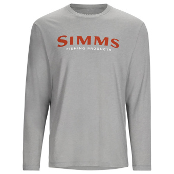 Футболка (лонглсив) Simms Logo LS Shirt, серый
