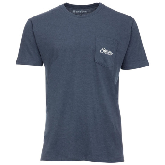 Футболка Simms Two Tone Pocket Tee NAVY HEATHER