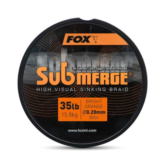 Тонущая плетеная леска Fox Submerge, оранжевая, 300м