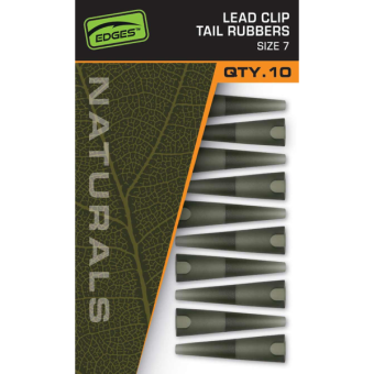 Конусы для безопасных клипс Fox EDGES™ Naturals Lead Clip Tail Rubbers - Size 7