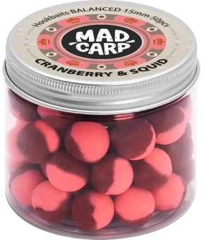 Бойлы насадочные Mad Carp Baits Balanced CRANBERRY & SQUID (Клюква и Кальмар) 15мм