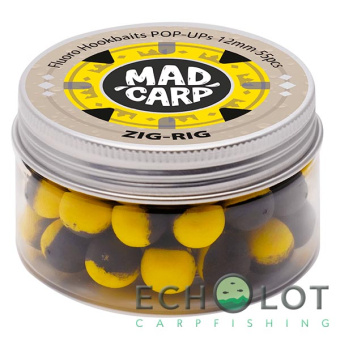Бойлы плавающие Mad Carp ZIG-RIG Pop-Ups (Фруктовый Аромат)