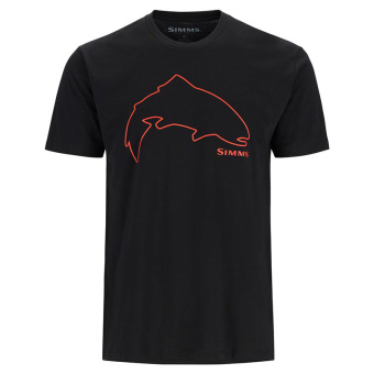 Футболка Simms Trout Outline T-Shirt BLACK