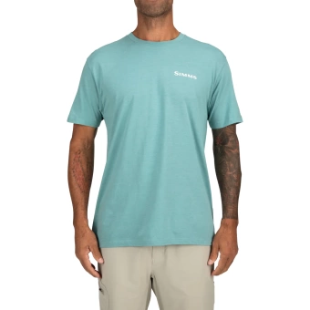 Футболка Simms Walleye Outline T-Shirt Oil Blue Heather