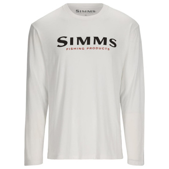 Футболка (лонглсив) Simms Logo LS Shirt, белый