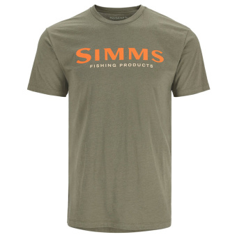 Футболка Simms Logo T-Shirt Military Heather