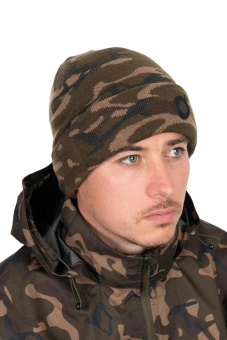 Камуфляжная шапка бини из шерпы FOX Sherpa Tec
