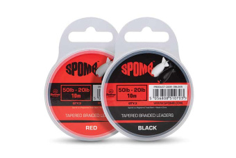 Spomb плетеные конусные шок-лидеры х 3 Red